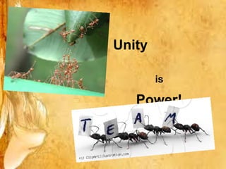 Unity

        is

   Power!
 