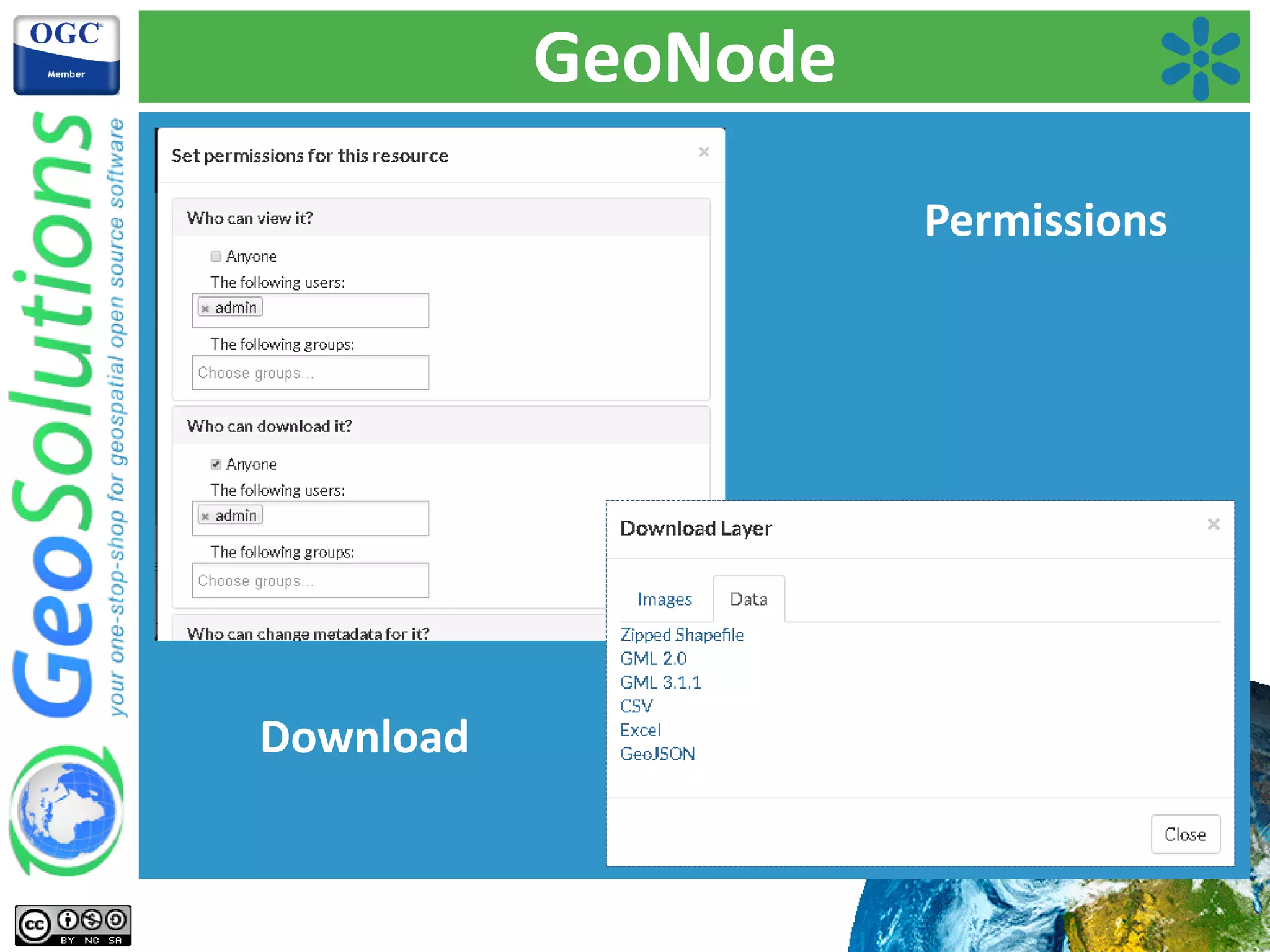GeoNode
Permissions
Download
 