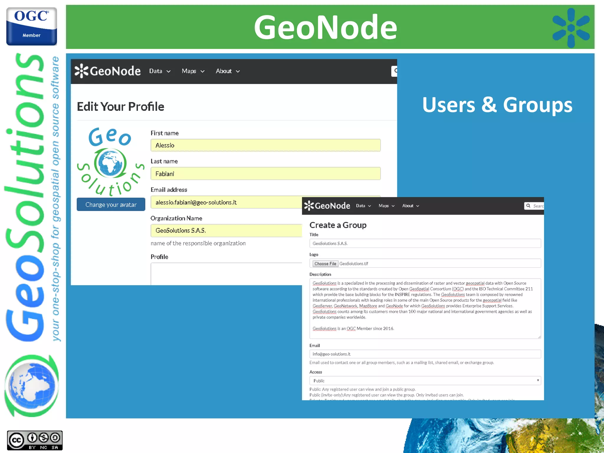 GeoNode
Users & Groups
 