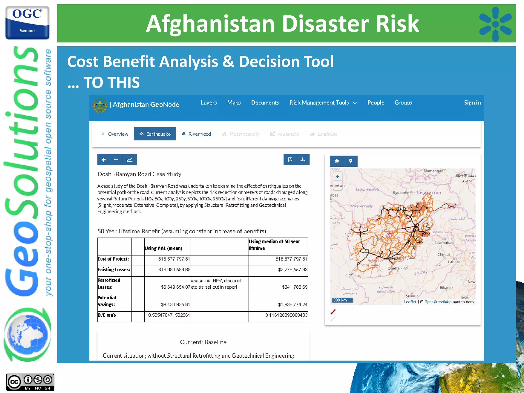 Afghanistan Disaster Risk
Cost Benefit Analysis & Decision Tool
… TO THIS
 