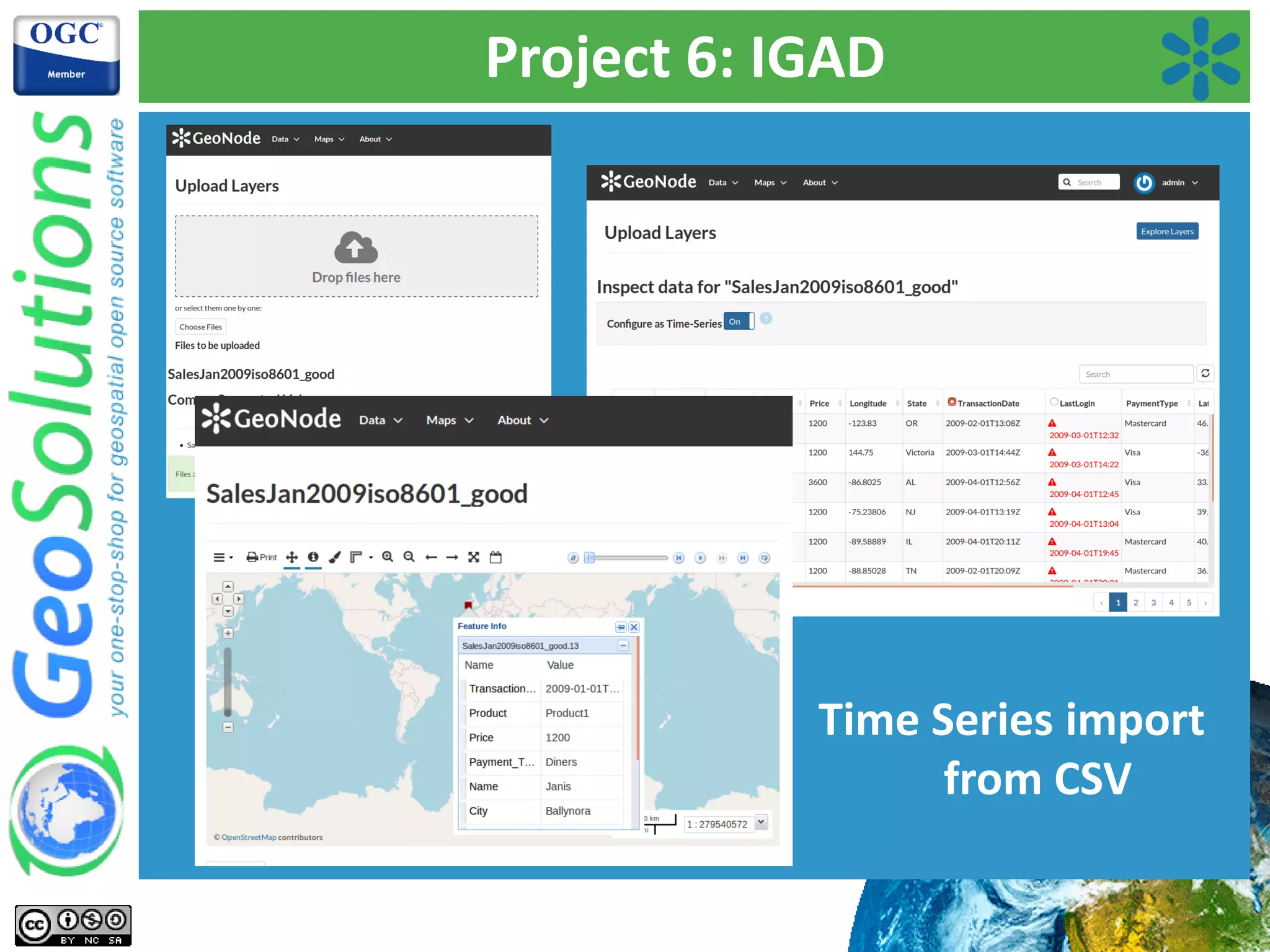 Project 6: IGAD
Time Series import
from CSV
 