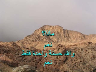 ماذا؟ نعم والله حسنة واحدة فقط نعم 