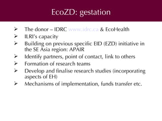 One Health approaches to prevent and control zoonoses