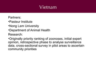 One Health approaches to prevent and control zoonoses