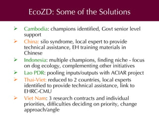 One Health approaches to prevent and control zoonoses