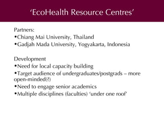 One Health approaches to prevent and control zoonoses