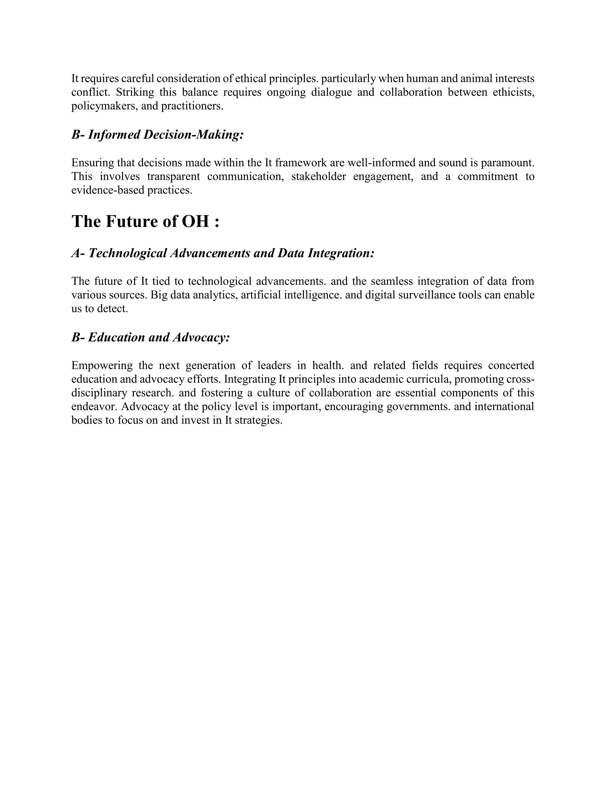 One Health A Holistic Approach To Achieving Global Well Being Docx