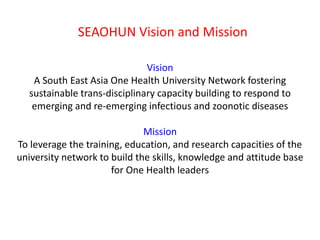 One Health – an interdisciplinary approach in combating emerging diseases