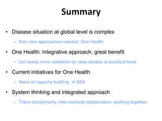 One Health – an interdisciplinary approach in combating emerging diseases