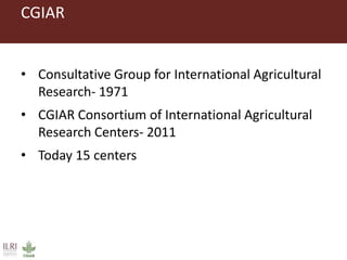 One Health approaches to different problems: Work at the International Livestock Research Institute