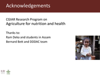One Health approaches to different problems: Work at the International Livestock Research Institute
