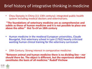 One Health: Concept and applications