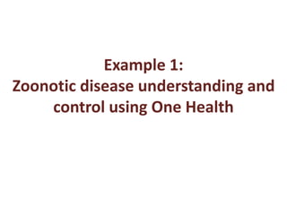 One Health: Concept and applications