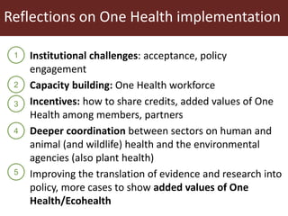 One Health: Concept and applications