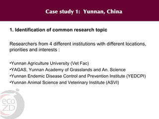 EcoHealth and One Health – Moving from concepts to implementation: “Learning by doing” through case studies