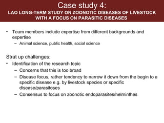 EcoHealth and One Health – Moving from concepts to implementation: “Learning by doing” through case studies