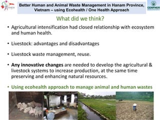 One Health in Vietnam: From training and research to policy