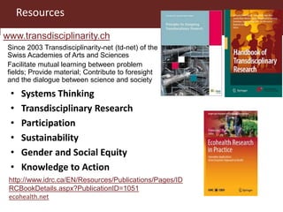 Ecohealth and One Health: Concept, applications and impact