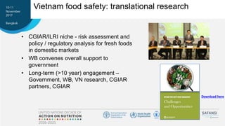 Nexus between One Health, nutrition and food safety