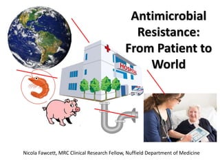 Antimicrobial
Resistance:
From Patient to
World
Nicola Fawcett, MRC Clinical Research Fellow, Nuffield Department of Medicine
 