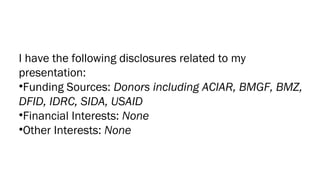 International perspectives on One Health