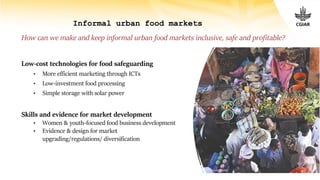 CGIAR research initiatives: One Health and Resilient Cities