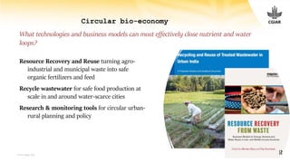 CGIAR research initiatives: One Health and Resilient Cities