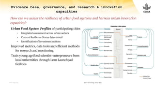 CGIAR research initiatives: One Health and Resilient Cities