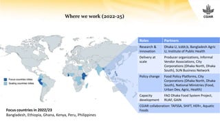 CGIAR research initiatives: One Health and Resilient Cities