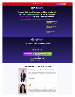 OneHost – Unlimited Website and Domain Hosting