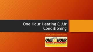 One Hour Heating & Air
Conditioning
www.onehourair4u.com

 
