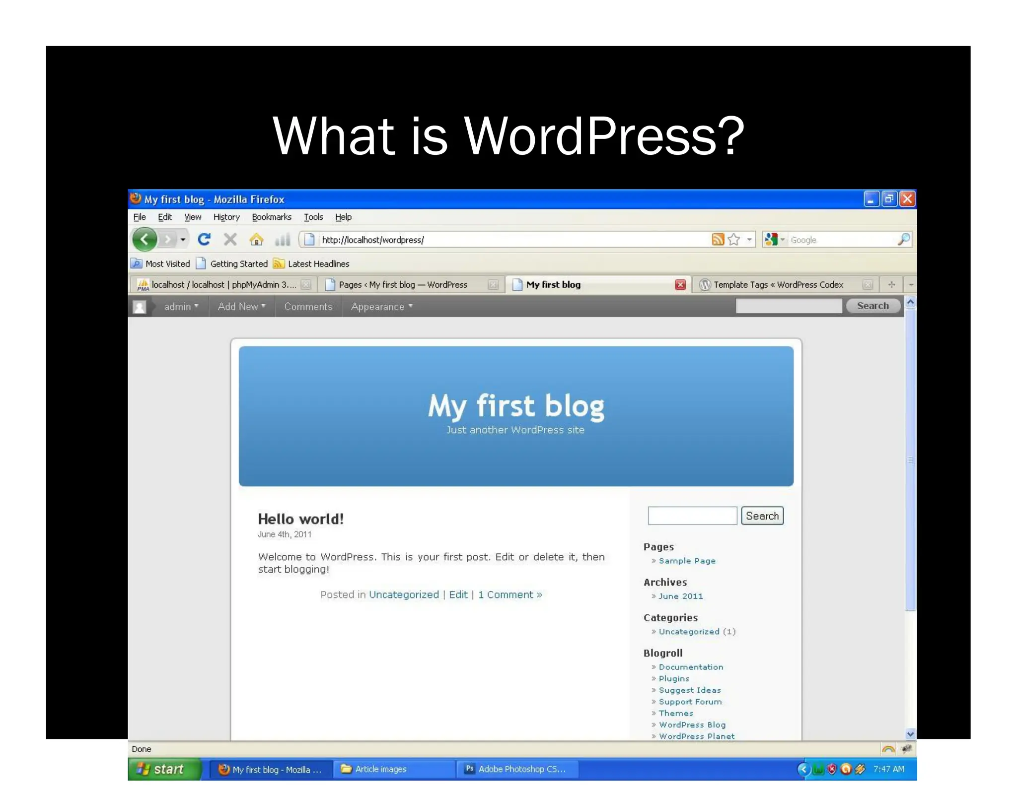 What is WordPress?
 