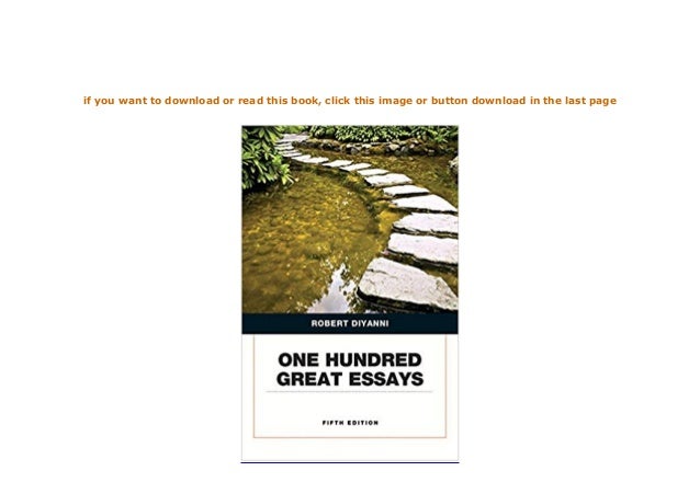 one hundred great essays 5th edition pdf free