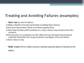 One hundred rules for nasa project managers | PPT