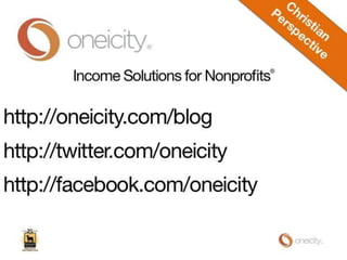 Oneicity social media solutions for smaller ministries
