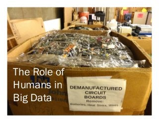 The Role of
Humans in
Big Data
 