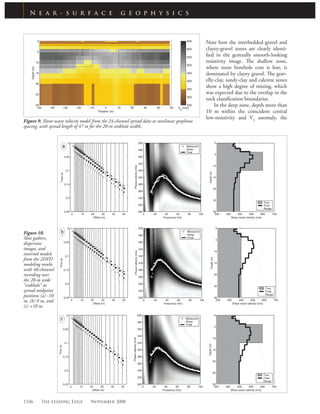 Lateral resolution and lithological interpretation of surface wave profi ling
