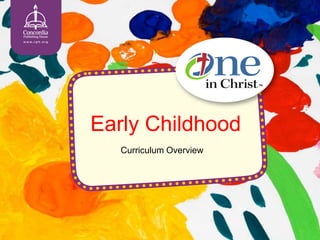 Curriculum Overview
Early Childhood
 
