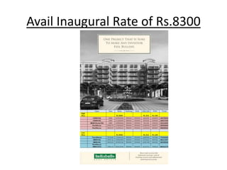 Avail Inaugural Rate of Rs.8300
 