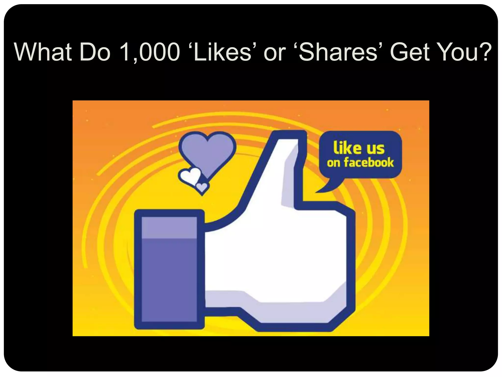What Do 1,000 ‘Likes’ or ‘Shares’ Get You?