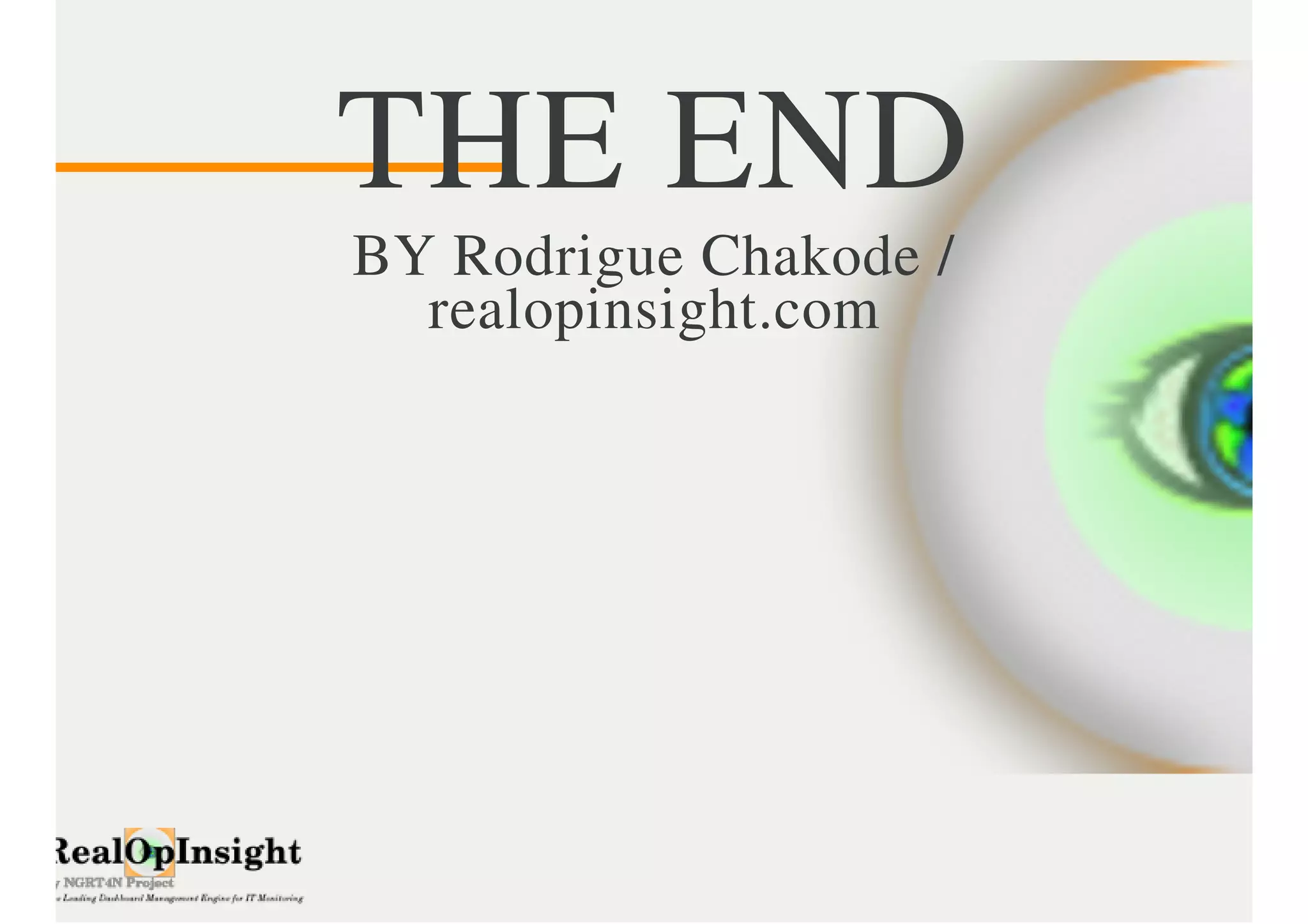 THE END BY Rodrigue Chakode / 
realopinsight.com 
