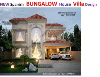 NEW Spanish BUNGALOW House Villa Design
 