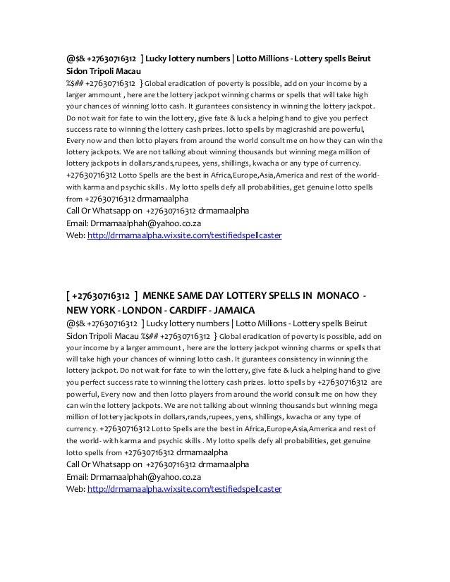[ +27630716312 ] Best Lottery lotto spells &amp;&amp; win lotto in 
