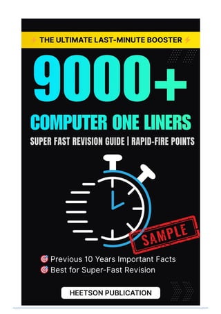 One Liner Computer Question for all Competitive Exams | PDF