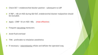 One lung ventilation | PPTX