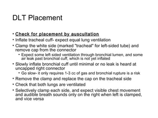 One lung ventilation | PPT