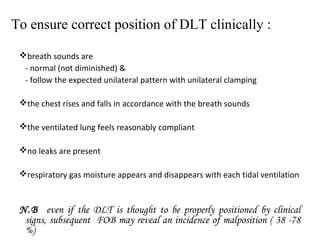 One lung ventilation | PPT