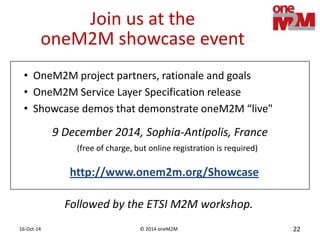 oneM2M -  how standardization enables the next internet evolution