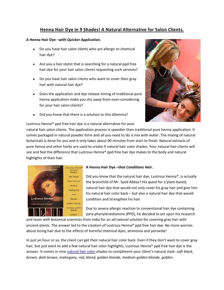 Henna Hair Dye In 9 Shades A Natural Alternative For Salon Clients