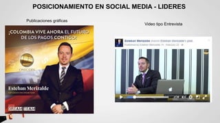 POSICIONAMIENTO EN SOCIAL MEDIA - LIDERES
Publicaciones gráficas
Video tipo Entrevista
 